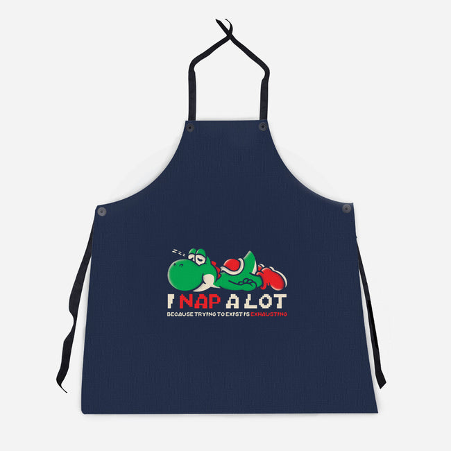 Existing Is Exhausting-Unisex-Kitchen-Apron-turborat14