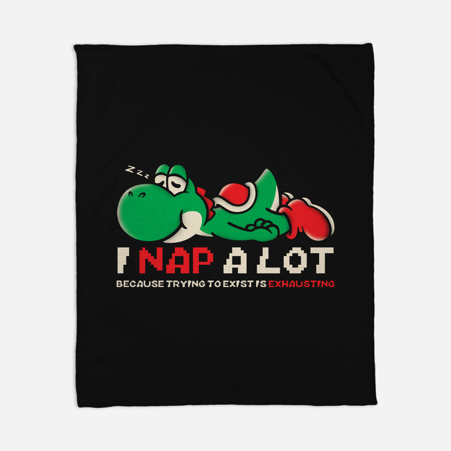 Existing Is Exhausting-None-Fleece-Blanket-turborat14