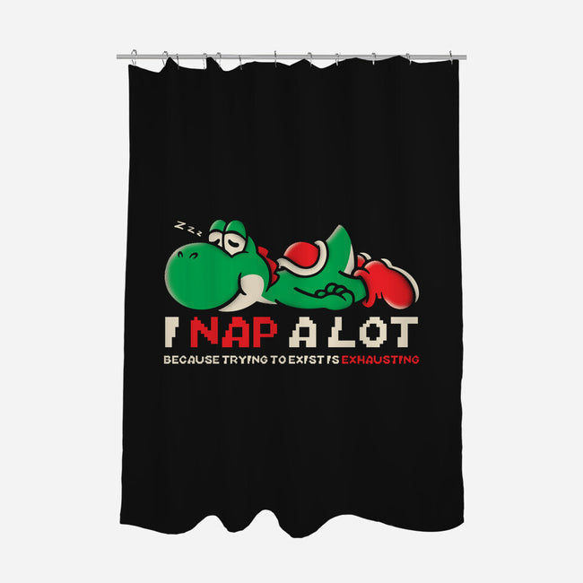 Existing Is Exhausting-None-Polyester-Shower Curtain-turborat14