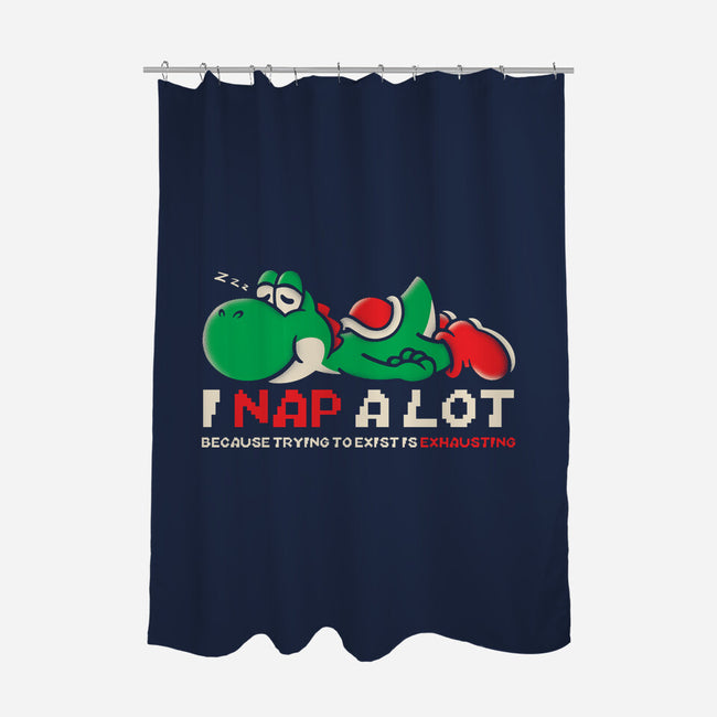 Existing Is Exhausting-None-Polyester-Shower Curtain-turborat14