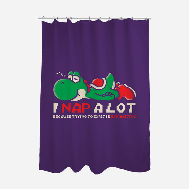 Existing Is Exhausting-None-Polyester-Shower Curtain-turborat14