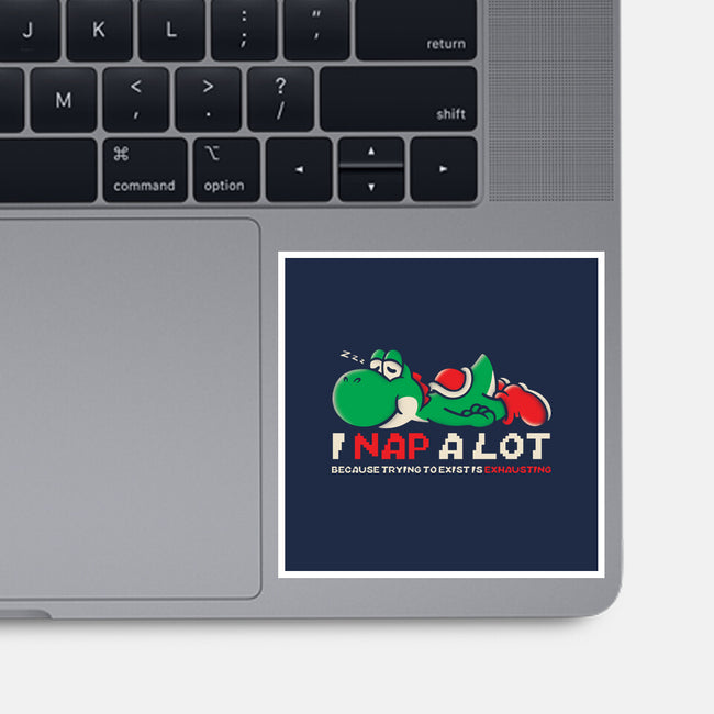 Existing Is Exhausting-None-Glossy-Sticker-turborat14