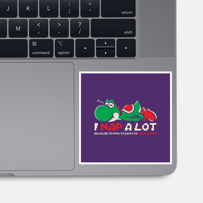 Existing Is Exhausting-None-Glossy-Sticker-turborat14