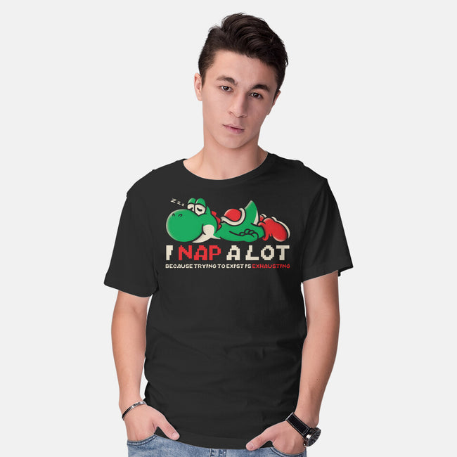 Existing Is Exhausting-Mens-Basic-Tee-turborat14