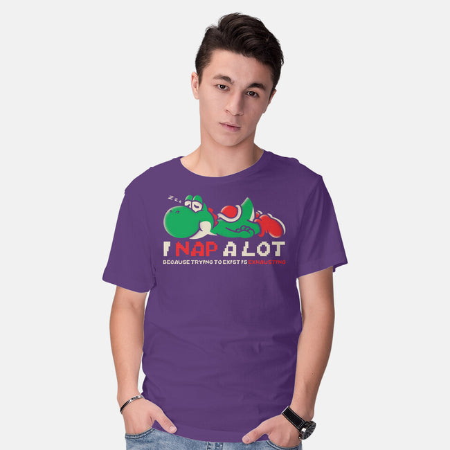 Existing Is Exhausting-Mens-Basic-Tee-turborat14