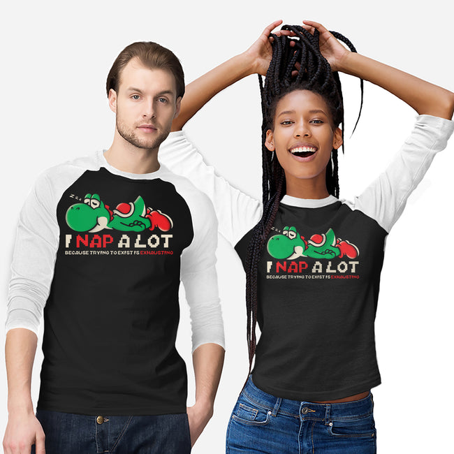 Existing Is Exhausting-Unisex-Baseball-Tee-turborat14