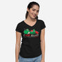 Existing Is Exhausting-Womens-V-Neck-Tee-turborat14