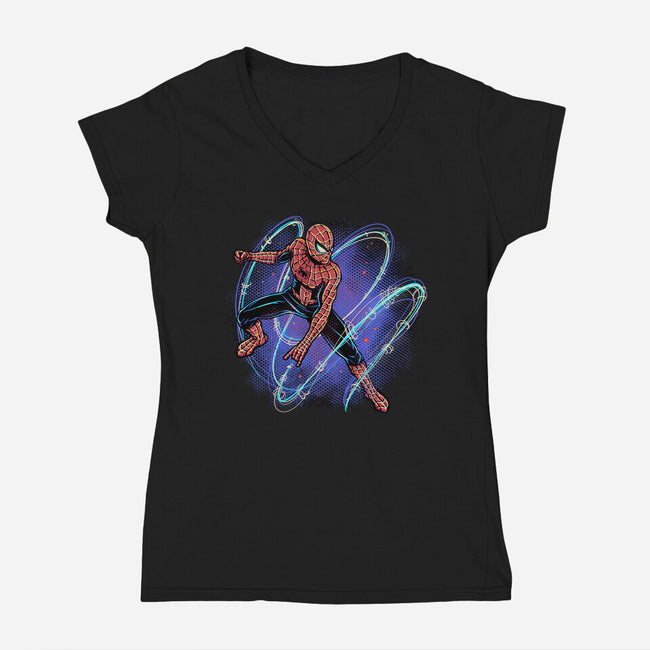 Maximum Spider Senses-Womens-V-Neck-Tee-glitchygorilla