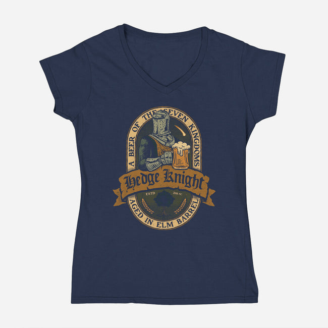 Hedge Knight Beer-Womens-V-Neck-Tee-teesgeex