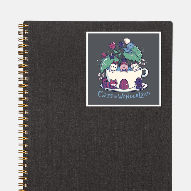 Alice Cats Tea-None-Glossy-Sticker-tobefonseca