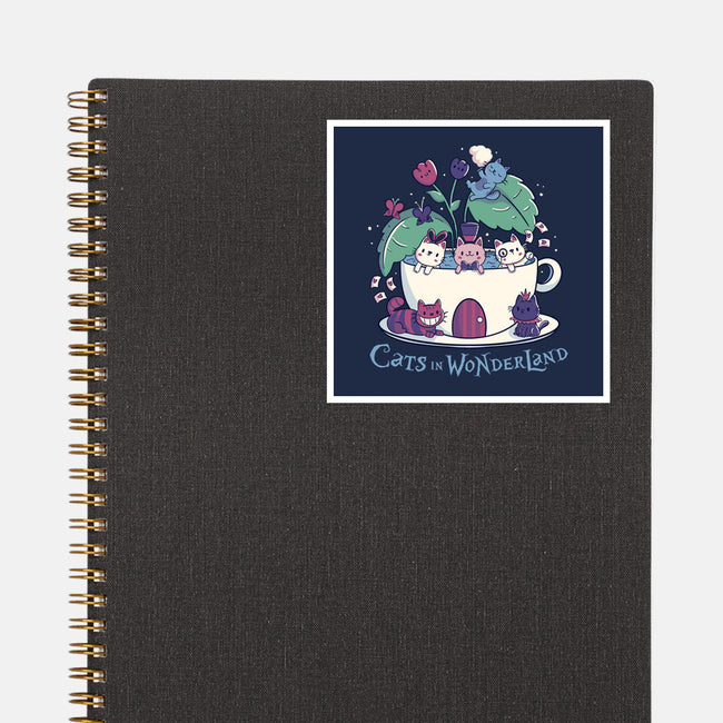 Alice Cats Tea-None-Glossy-Sticker-tobefonseca