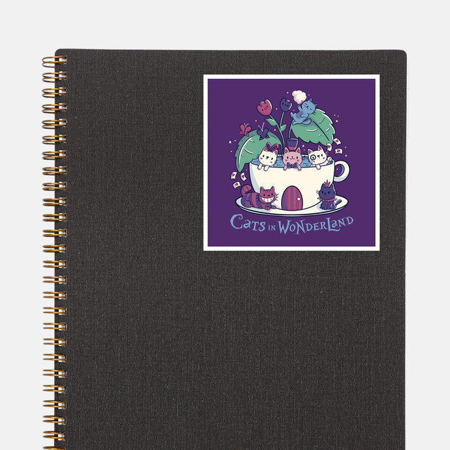 Alice Cats Tea-None-Glossy-Sticker-tobefonseca