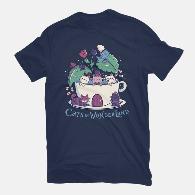 Alice Cats Tea-Unisex-Basic-Tee-tobefonseca