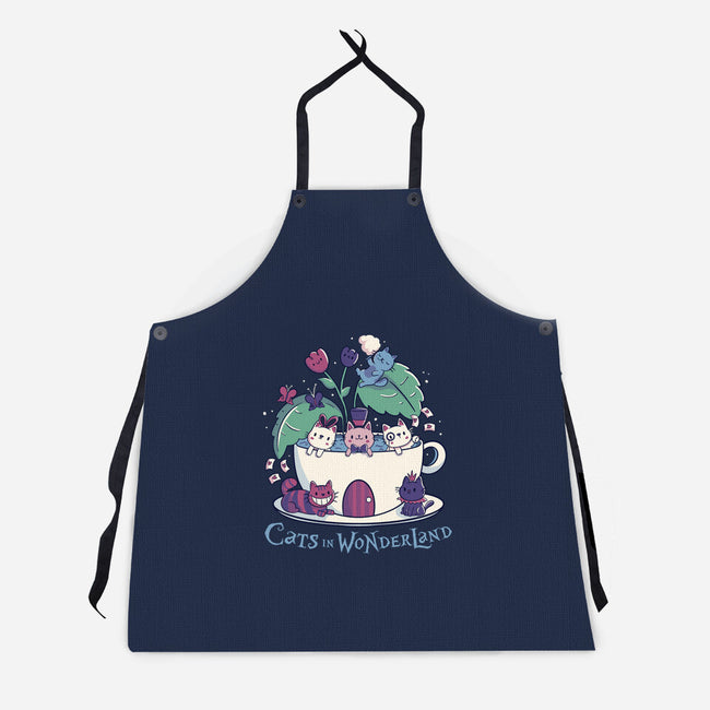 Alice Cats Tea-Unisex-Kitchen-Apron-tobefonseca