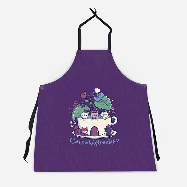 Alice Cats Tea-Unisex-Kitchen-Apron-tobefonseca