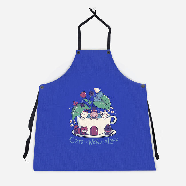 Alice Cats Tea-Unisex-Kitchen-Apron-tobefonseca