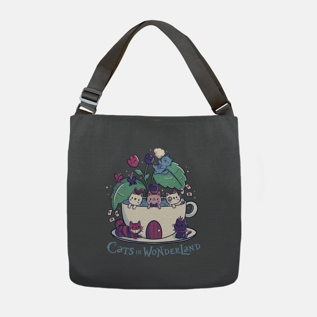 Alice Cats Tea-None-Adjustable Tote-Bag-tobefonseca
