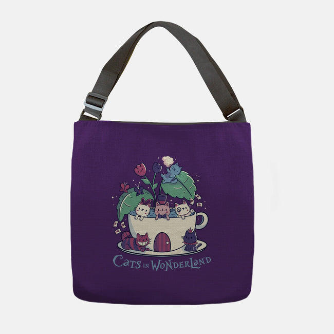 Alice Cats Tea-None-Adjustable Tote-Bag-tobefonseca