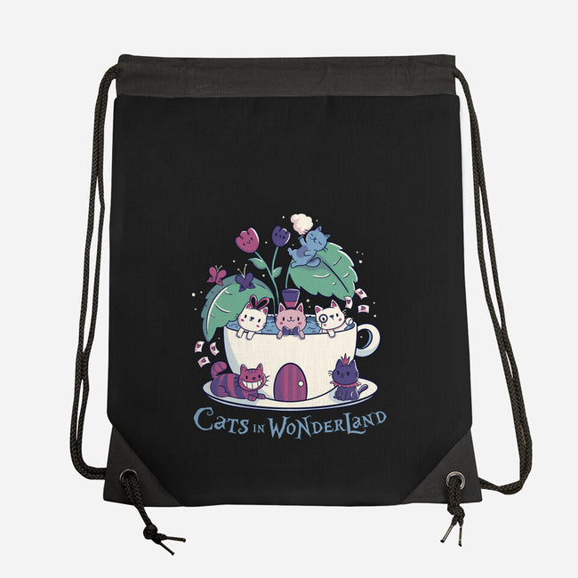 Alice Cats Tea-None-Drawstring-Bag-tobefonseca