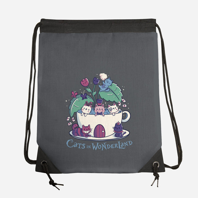 Alice Cats Tea-None-Drawstring-Bag-tobefonseca