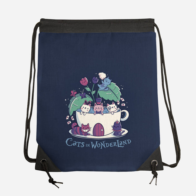 Alice Cats Tea-None-Drawstring-Bag-tobefonseca