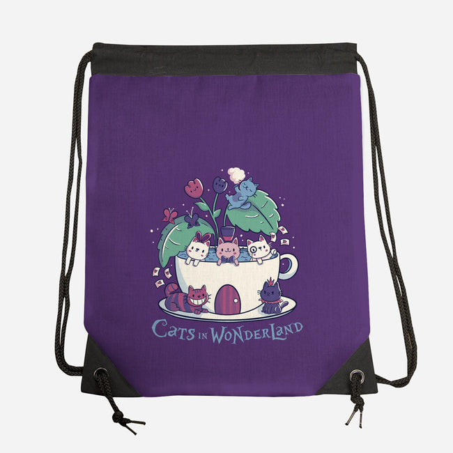 Alice Cats Tea-None-Drawstring-Bag-tobefonseca