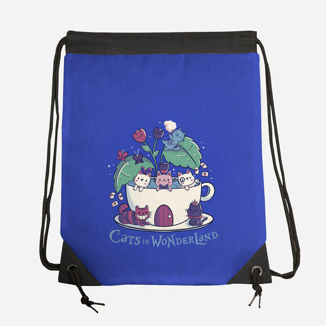 Alice Cats Tea-None-Drawstring-Bag-tobefonseca