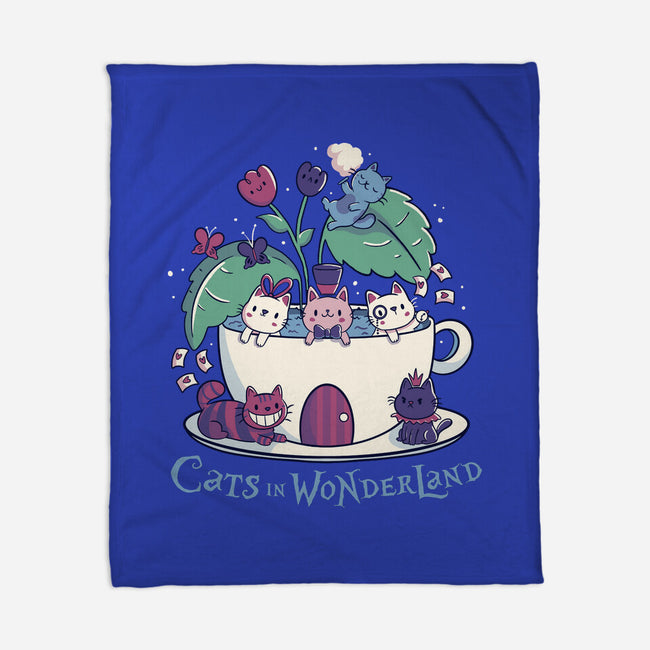 Alice Cats Tea-None-Fleece-Blanket-tobefonseca