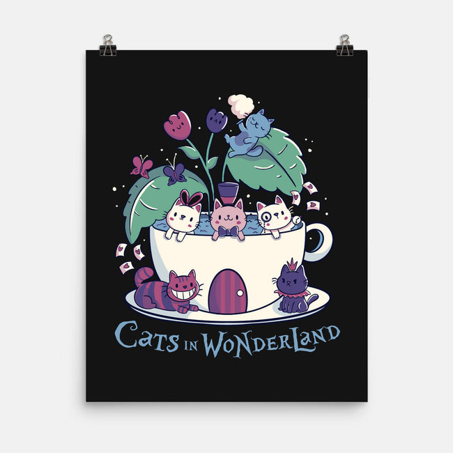Alice Cats Tea-None-Matte-Poster-tobefonseca