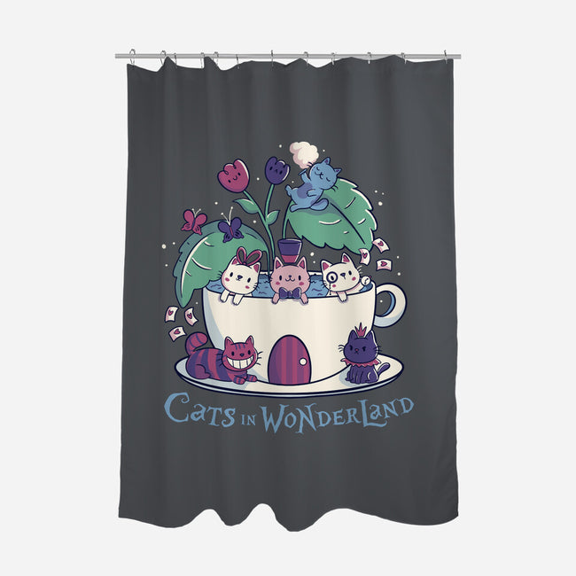 Alice Cats Tea-None-Polyester-Shower Curtain-tobefonseca