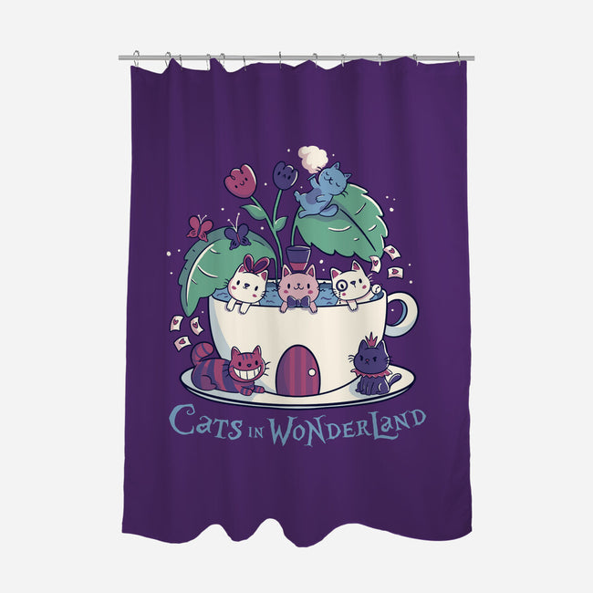 Alice Cats Tea-None-Polyester-Shower Curtain-tobefonseca