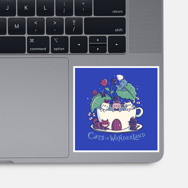 Alice Cats Tea-None-Glossy-Sticker-tobefonseca