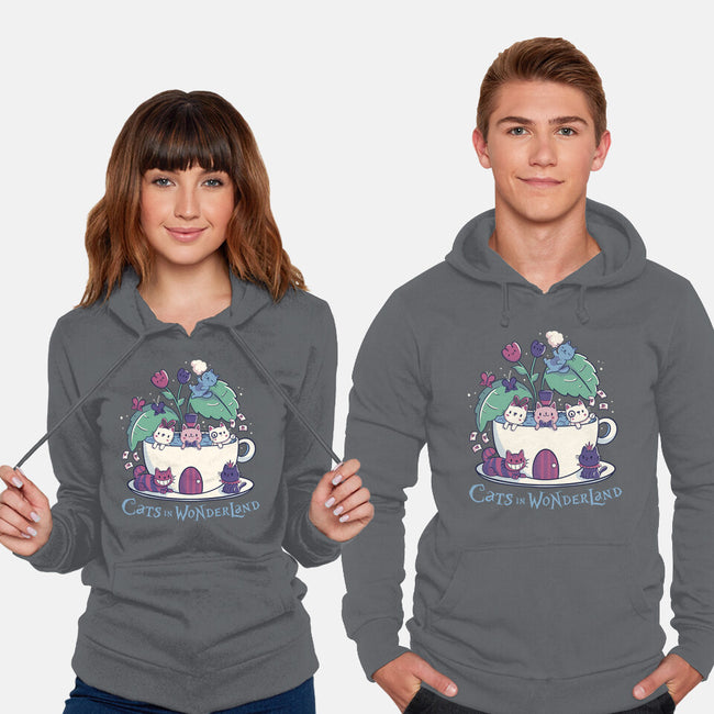 Alice Cats Tea-Unisex-Pullover-Sweatshirt-tobefonseca