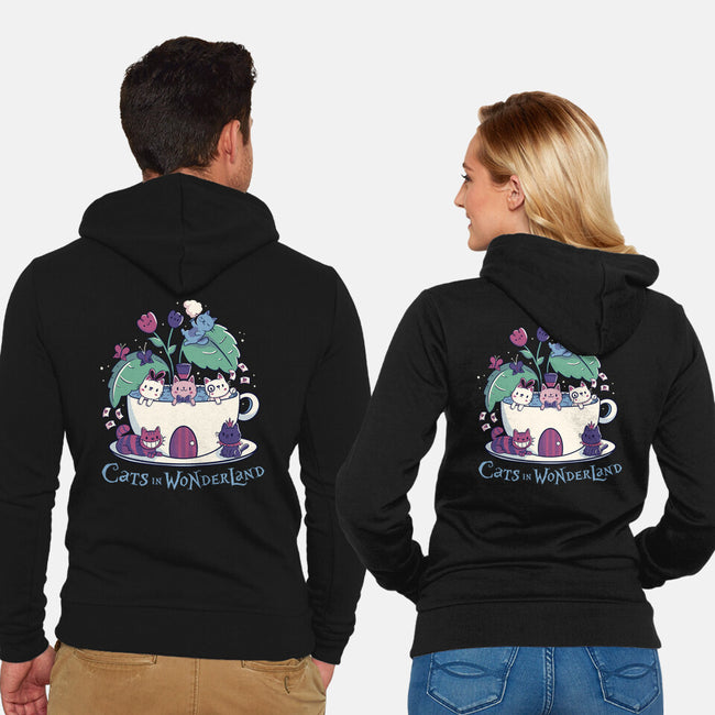Alice Cats Tea-Unisex-Zip-Up-Sweatshirt-tobefonseca
