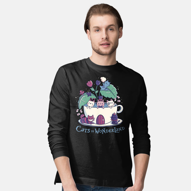 Alice Cats Tea-Mens-Long Sleeved-Tee-tobefonseca