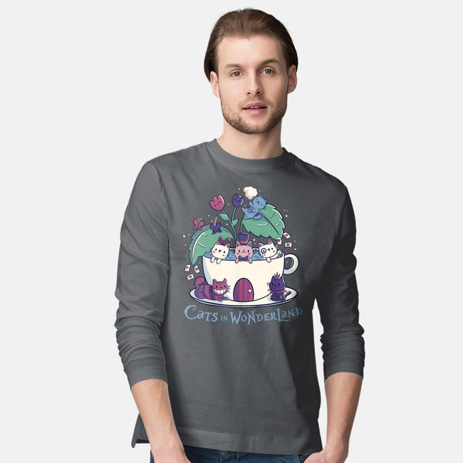 Alice Cats Tea-Mens-Long Sleeved-Tee-tobefonseca