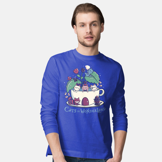Alice Cats Tea-Mens-Long Sleeved-Tee-tobefonseca