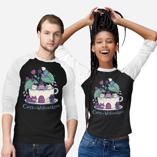 Alice Cats Tea-Unisex-Baseball-Tee-tobefonseca