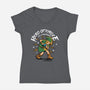 Hero Game Music Comic-Womens-V-Neck-Tee-Studio Mootant