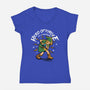 Hero Game Music Comic-Womens-V-Neck-Tee-Studio Mootant