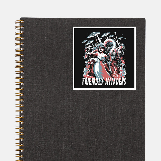 Friendly Invaders-None-Glossy-Sticker-zascanauta
