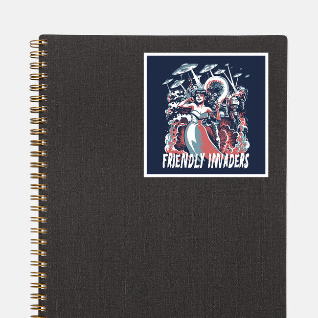 Friendly Invaders-None-Glossy-Sticker-zascanauta