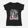 Friendly Invaders-Womens-V-Neck-Tee-zascanauta