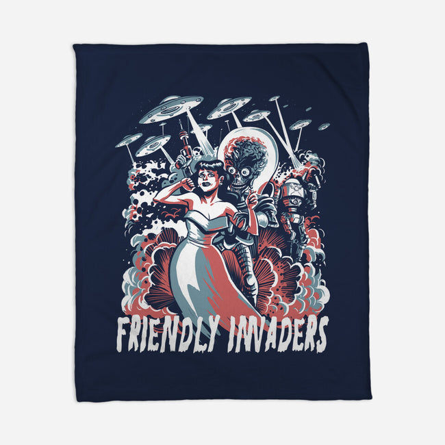 Friendly Invaders-None-Fleece-Blanket-zascanauta