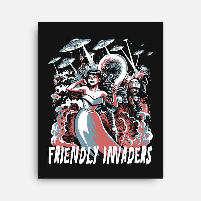 Friendly Invaders-None-Stretched-Canvas-zascanauta