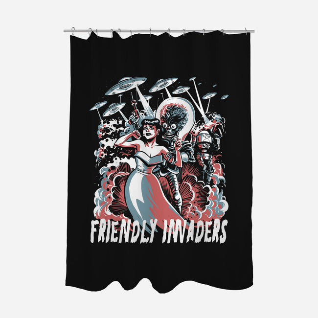 Friendly Invaders-None-Polyester-Shower Curtain-zascanauta