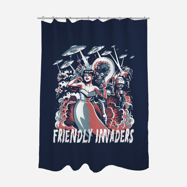 Friendly Invaders-None-Polyester-Shower Curtain-zascanauta