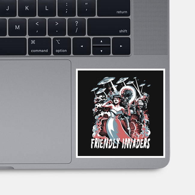 Friendly Invaders-None-Glossy-Sticker-zascanauta