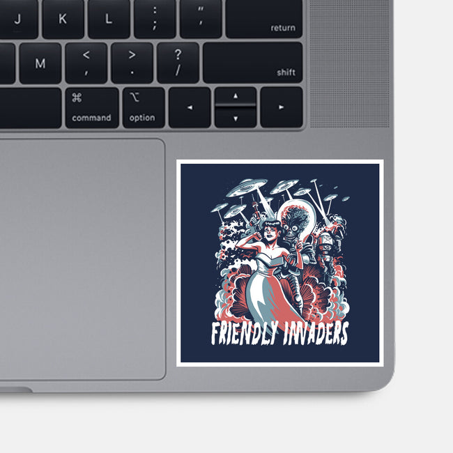 Friendly Invaders-None-Glossy-Sticker-zascanauta