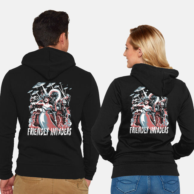 Friendly Invaders-Unisex-Zip-Up-Sweatshirt-zascanauta